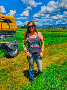 PRE-ORDER | "Spread Positivity Amongst the Manure" Charcoal Grey Tank